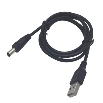  100cm дължина черен USB порт DC5V 5.5 * 2.1mm DC барел захранващ кабел конектор за малки електронни устройства USB удължителен кабел