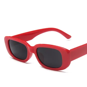 YOOSKE Малки правоъгълни дамски слънчеви очила ретро марка дизайнер квадратни слънчеви очила реколта модерен декоративни очила UV400