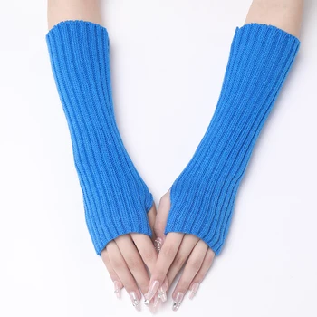 Нови жени Ръкавици без пръсти Нагреватели за ръце Готически плетени работни ръкавици Kawaii Ръкави за китката на глезена Harajuku Аниме Cosplay аксесоари